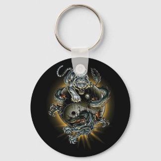 dragon/tiger/ying yang keychain