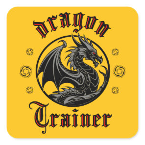 Dragon Trainer Fantasy Lizard Mythical Creature  Square Sticker