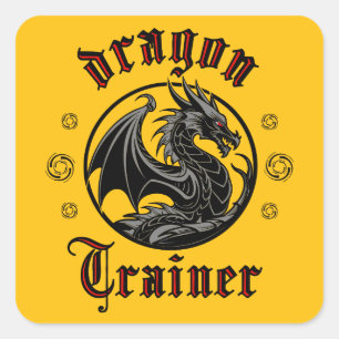 Dragon Trainer Fantasy Lizard Mythical Creature  Square Sticker