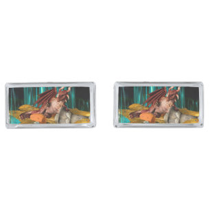 Dragon Treasure Silver Cufflinks