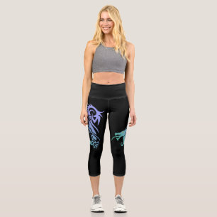 Dragon Tribal Capri Leggings