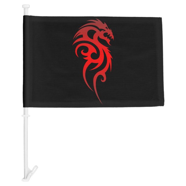 Dragon Tribal Symbol Car Flag (Front)