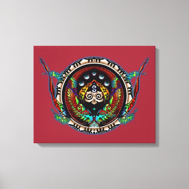 Dragon Twins Canvas Print (Front)