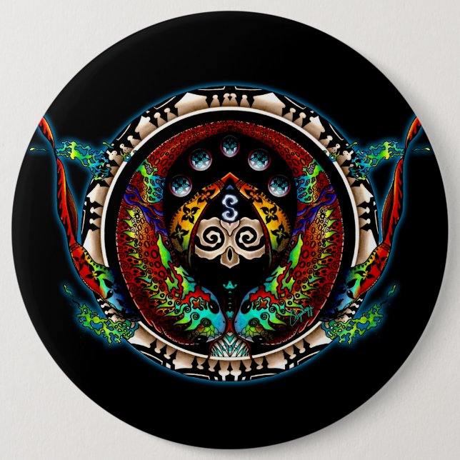 Dragon Twins Pinback Button (Front)