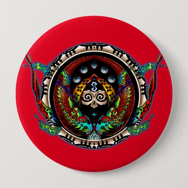 Dragon Twins Pinback Button (Front)