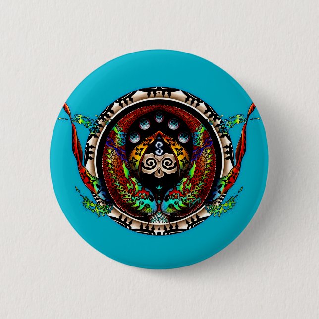 Dragon Twins Pinback Button (Front)