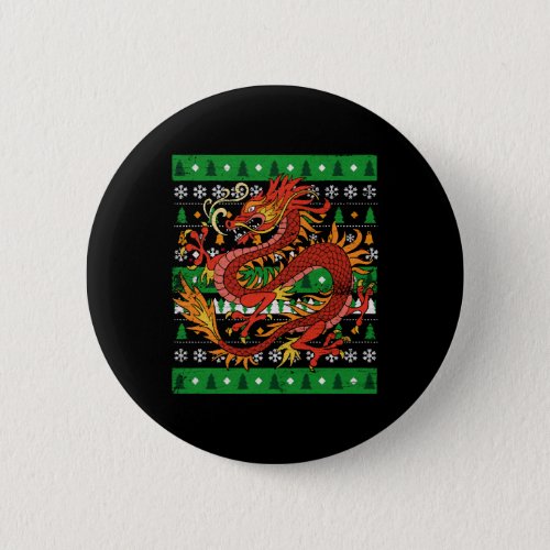 Dragon Ugly Christmas Button