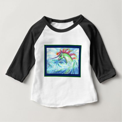 Dragon Unicorn Horse Pony Water Sea Ocean Cute Baby T-Shirt