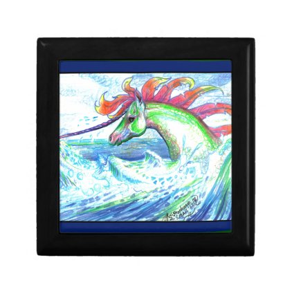 Dragon Unicorn Horse Pony Water Sea Ocean Cute Keepsake Box