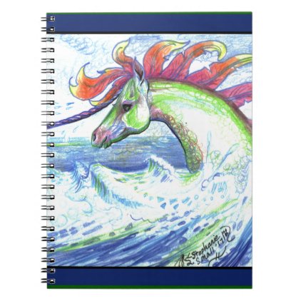 Dragon Unicorn Horse Pony Water Sea Ocean Cute Notebook