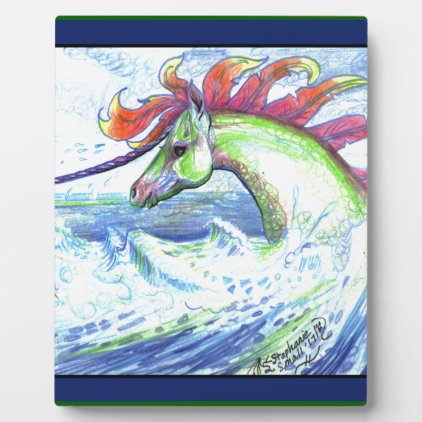 Dragon Unicorn Horse Pony Water Sea Ocean Cute Plaque