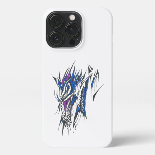 Dragon Unique Colorful Abstract Tattoo Art iPhone 13 Pro Case