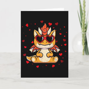 Dragon Valentine Sungles Heart Cute Lovers Card