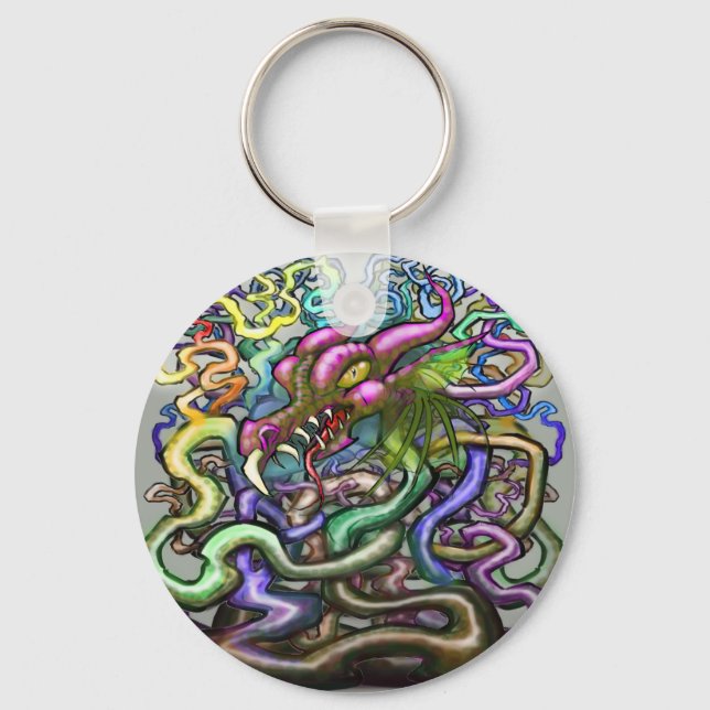 Dragon Vines Keychain (Front)
