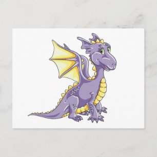 Dragon violet postcard