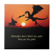 Dragon vs Knight Inspirational Motivational