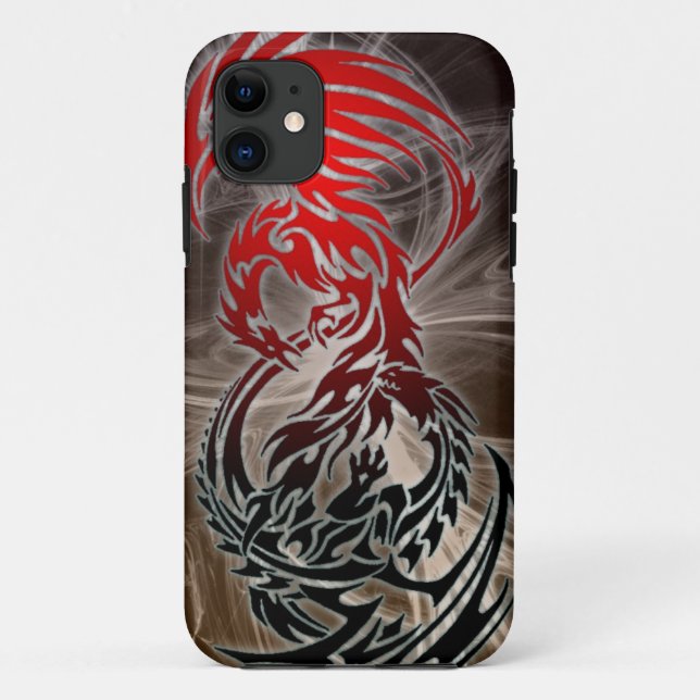 dragon VS phoenix iphone case (Back)