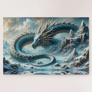Dragon wakes up in an icy world jigsaw puzzle