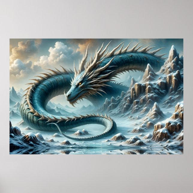 Dragon wakes up in an icy world poster (Front)