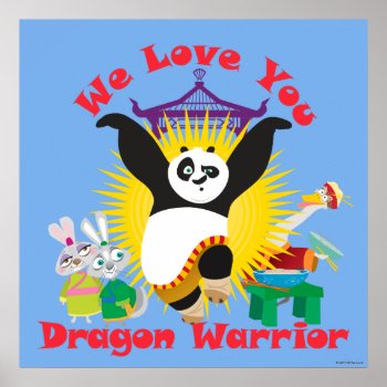 Dragon Warrior Love Poster by kungfupanda at Zazzle