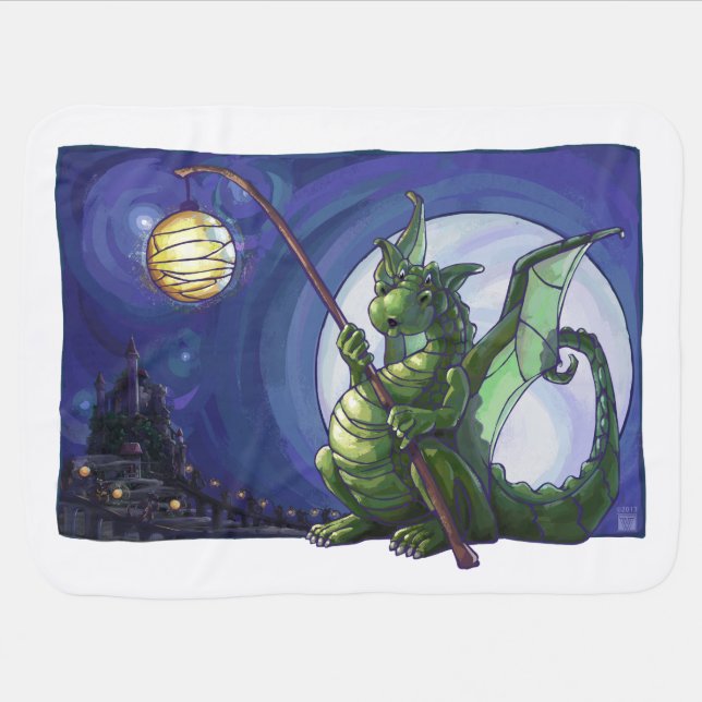 Dragon Watch Art Baby Blanket (Horizontal)