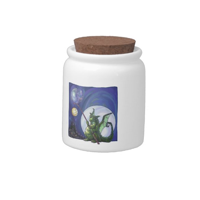 Dragon Watch Art Candy Jar (Left)
