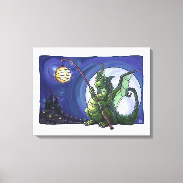 Dragon Watch Art Canvas Print (Front)
