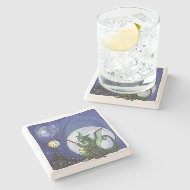 Dragon Watch Art Stone Coaster (Side)