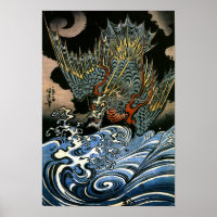 japanese water dragon art