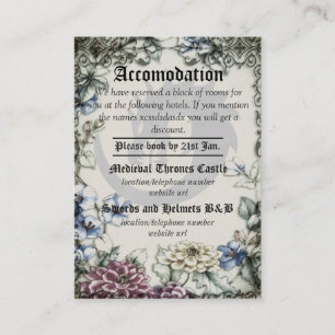 Dragon Wedding Medieval Gothic Accomodations Cards