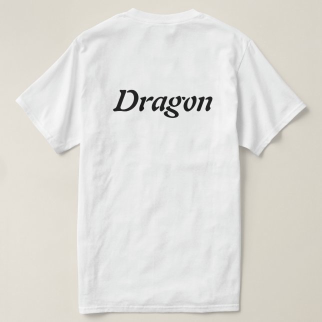 Dragon white Men T-shirt (Design Back)
