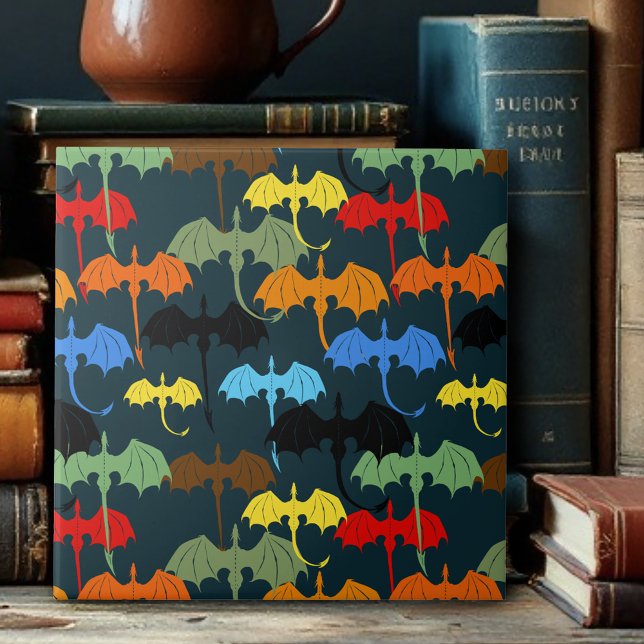  Dragon Wing Blue Flight Fantasy Ceramic Tile (Creator Uploaded)