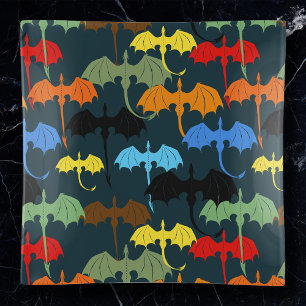 Dragon Wing Blue Flight Fantasy Trinket Tray