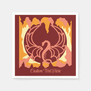 Dragon Wings Fantasy Medieval Personalized Napkins