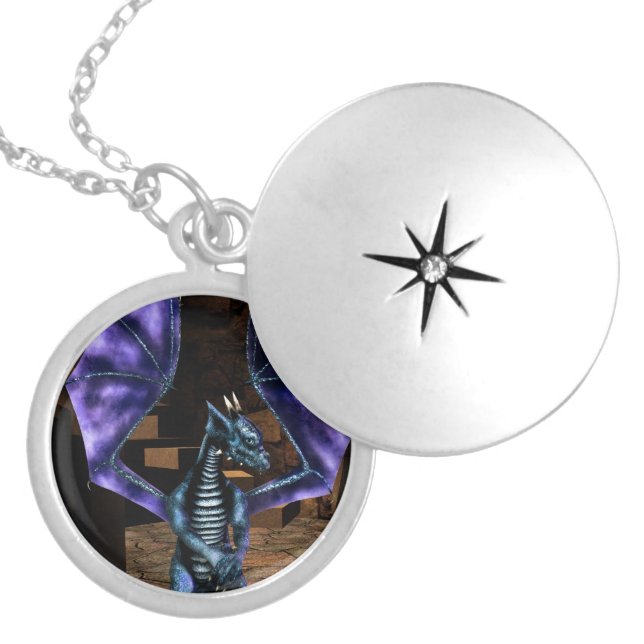 Dragon Wings Locket Necklace (Front)