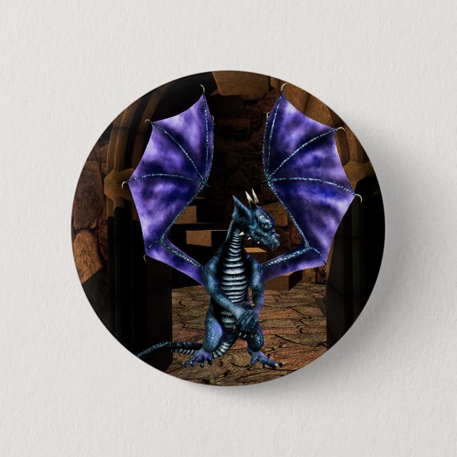 Dragon Wings Pinback Button (Front)