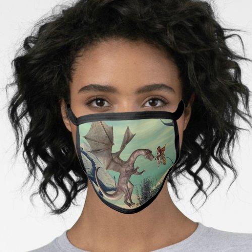 Dragon with fairy face mask