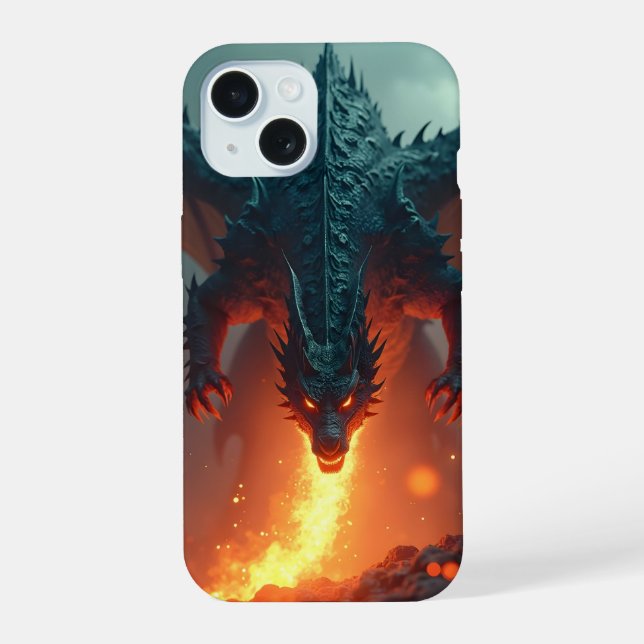 Dragon with Fire Iphone Case (Back)