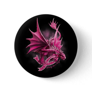 Dragon With Ribbon Breast Cancer Awareness Button