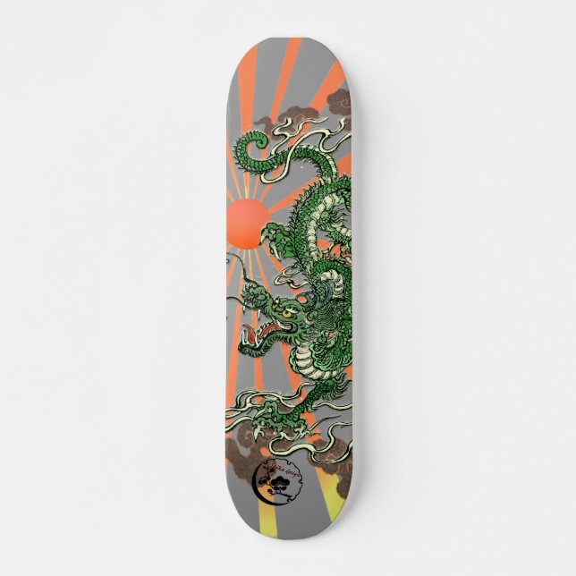 Dragon with Rising Sun 2 Skateboard Deck (Front)