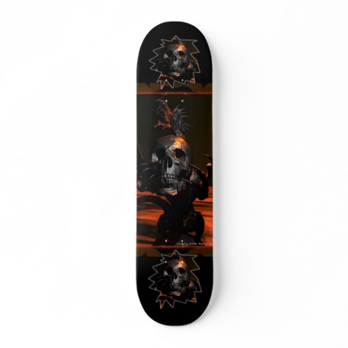 Dragon with Skull Skateboard skateboard