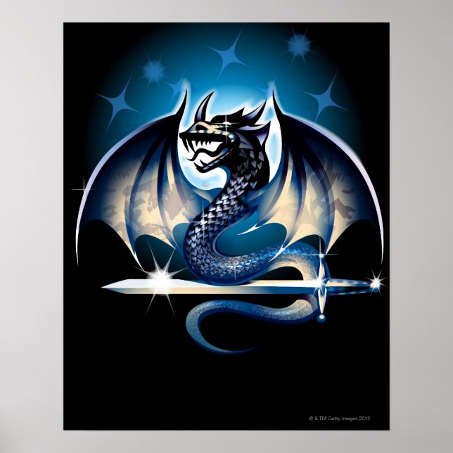 Dragon with sword poster (Front)