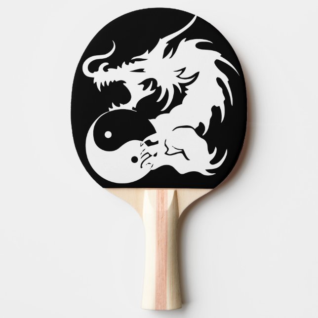 dragon with ying yang tribal tattoo Ping-Pong paddle (Front)