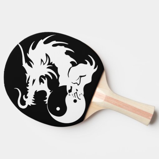 dragon with ying yang tribal tattoo PingPong paddle Zazzle