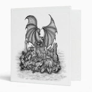 Dragon with Zombie 3 Ring Binder