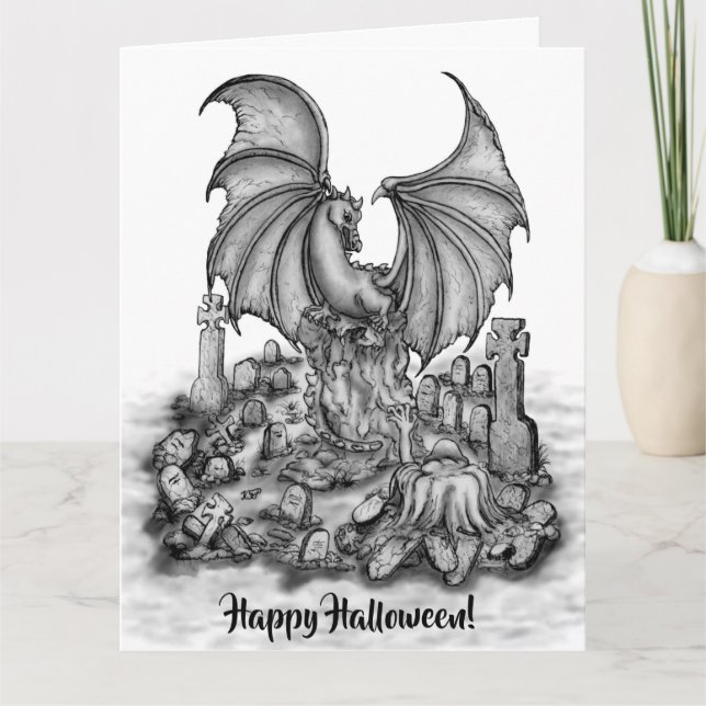 Dragon with Zombie Card (Front)