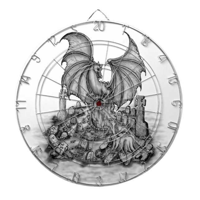 Dragon with Zombie Dart Board (Front)
