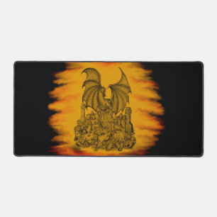 Dragon with Zombie Desk Mat
