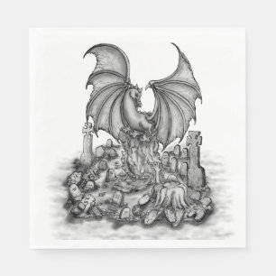 Dragon with Zombie Napkins
