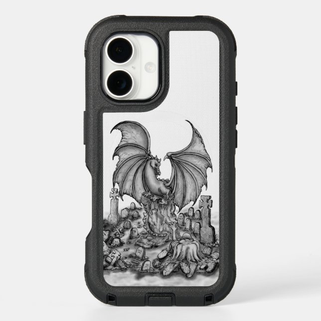 Dragon with Zombie Otterbox iPhone Case (Back)